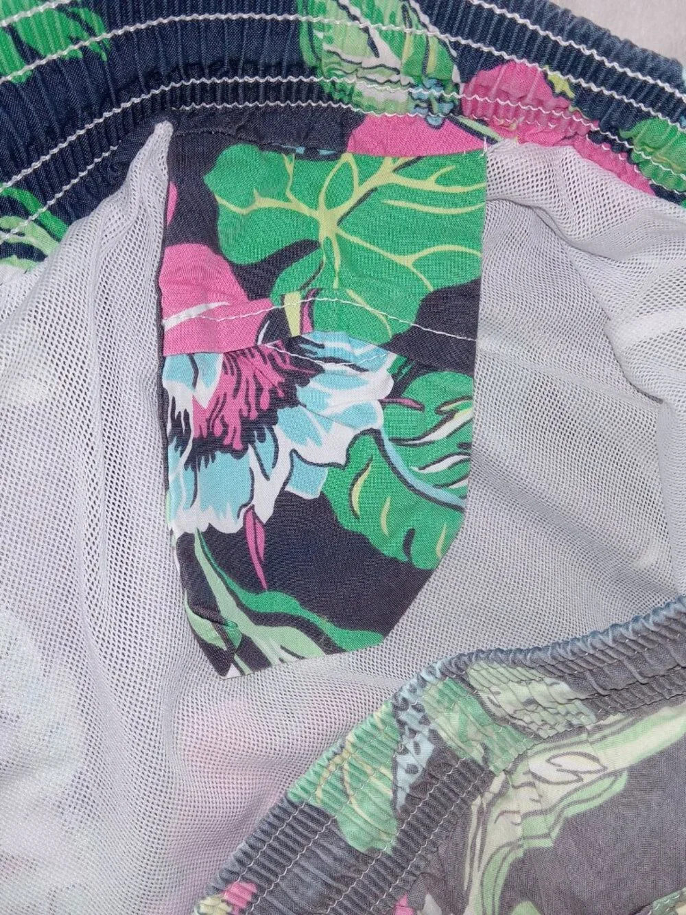 Polo Ralph Lauren Mens XL Floral Hawaiian Swim Trunks Tropical Shorts Faded